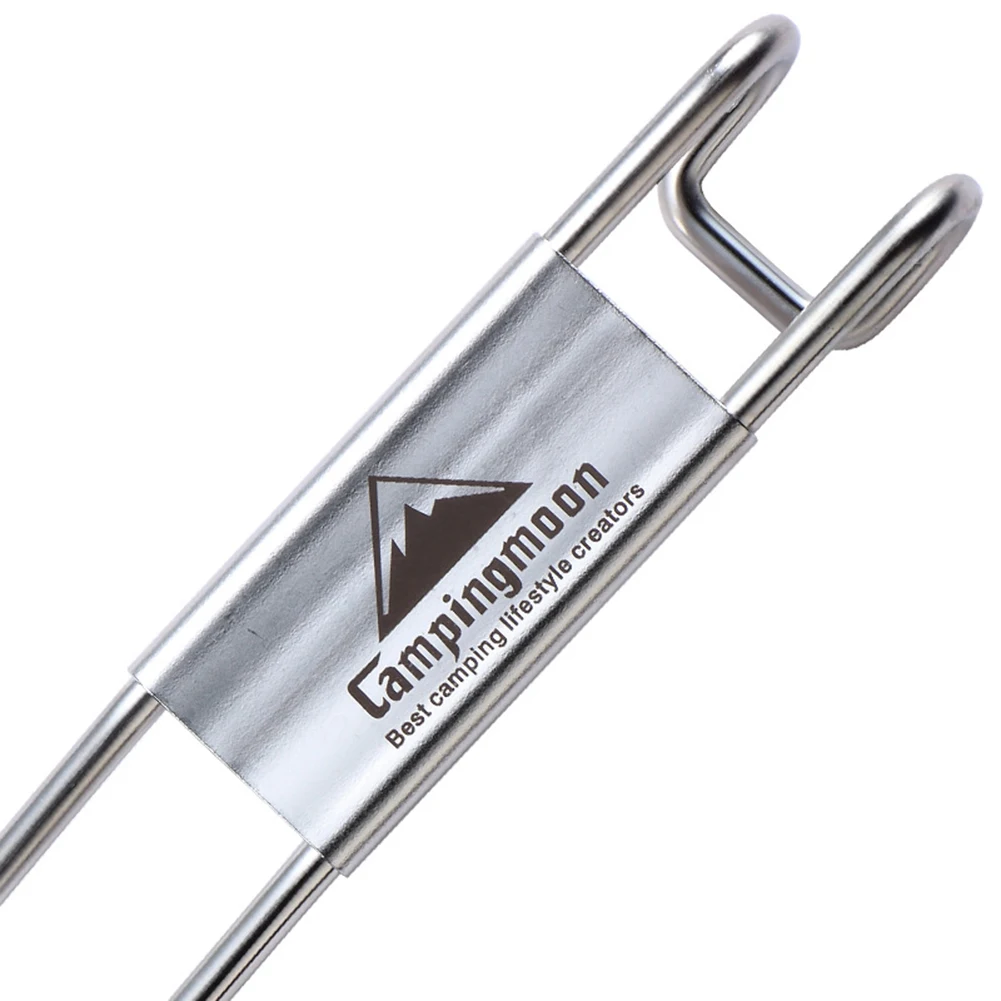 

CAMPINGMOON 11in Anti-Scald Stainless Steel Barbecue Cooking Grill Grate Lifter Barbecue Clip Multifunctional
