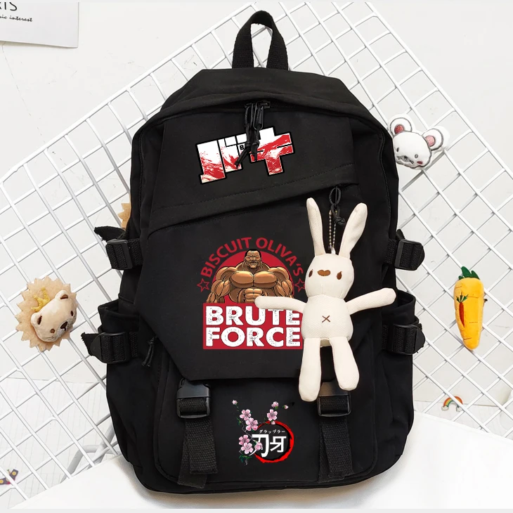 

New Anime Baki The Grappler Hanma Yuujiro Hanma Unisex Student Casual Backpack Cartoon Backpack Travel Laptop Backpack Gift