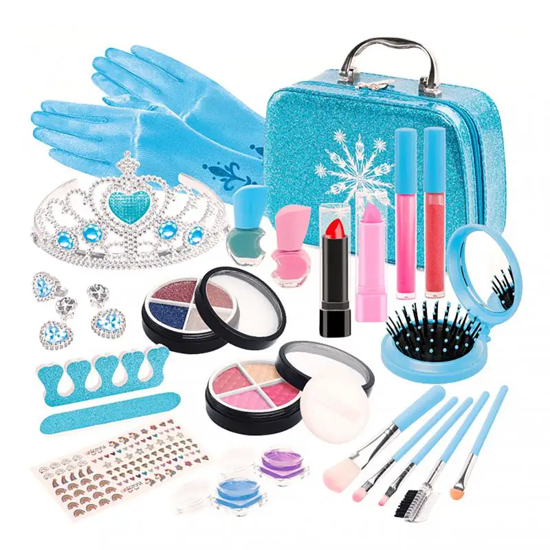 

Girls Makeup Set Princess Cosmetics Make Up Set For Kids Pretend Play Make Up Toys For Children Kids Princess Dress Up Princess
