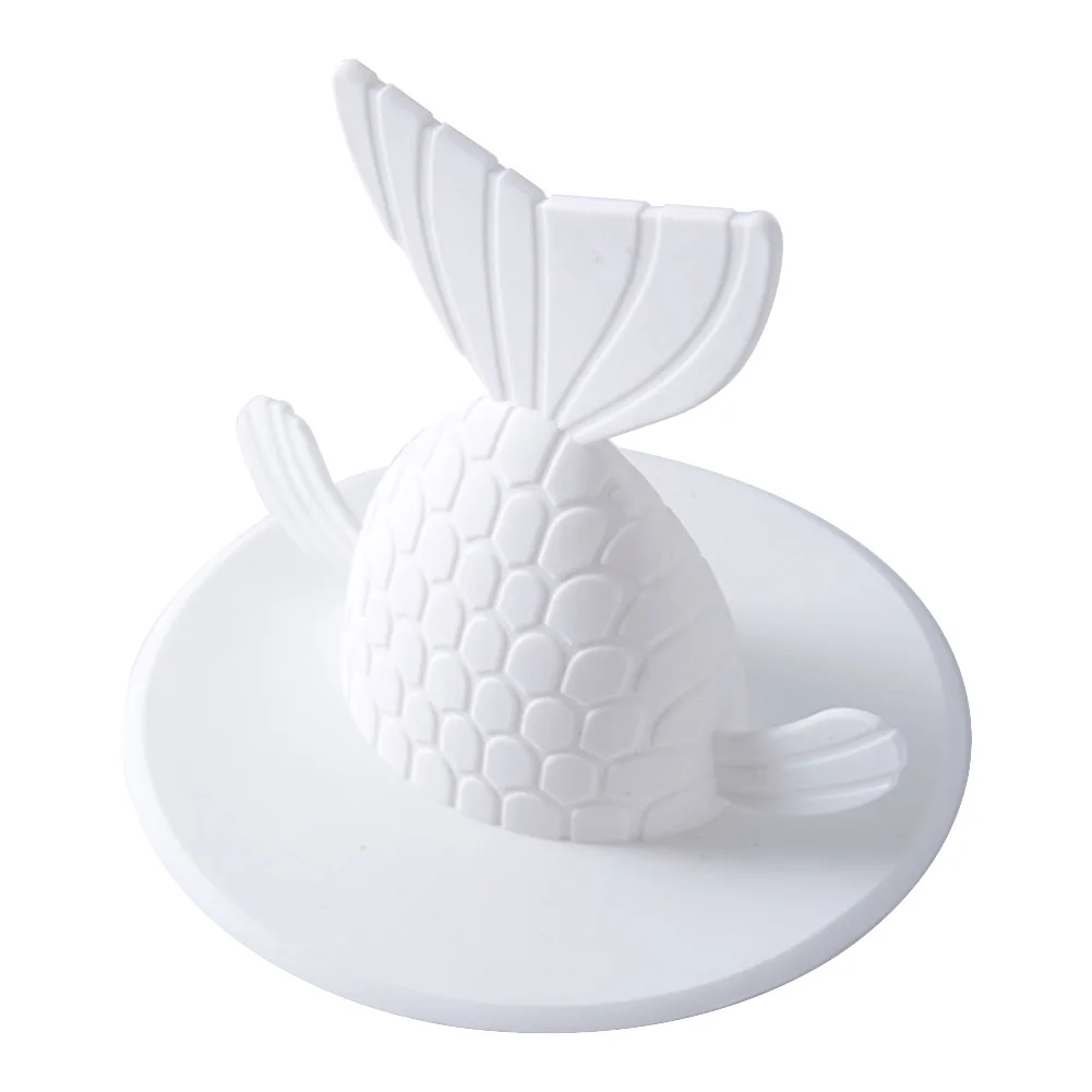 

Kitchen Bathroom Floor Drain Cover Household Easy Clean Fish Tail Shaped Anti Clogging Hair Stopper Sink Strainer Water Basin