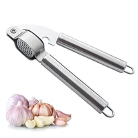 manual stainless steel garlic press crusher ginger squeezer handheld vegetables mincer kitchen accessories kichen accessories