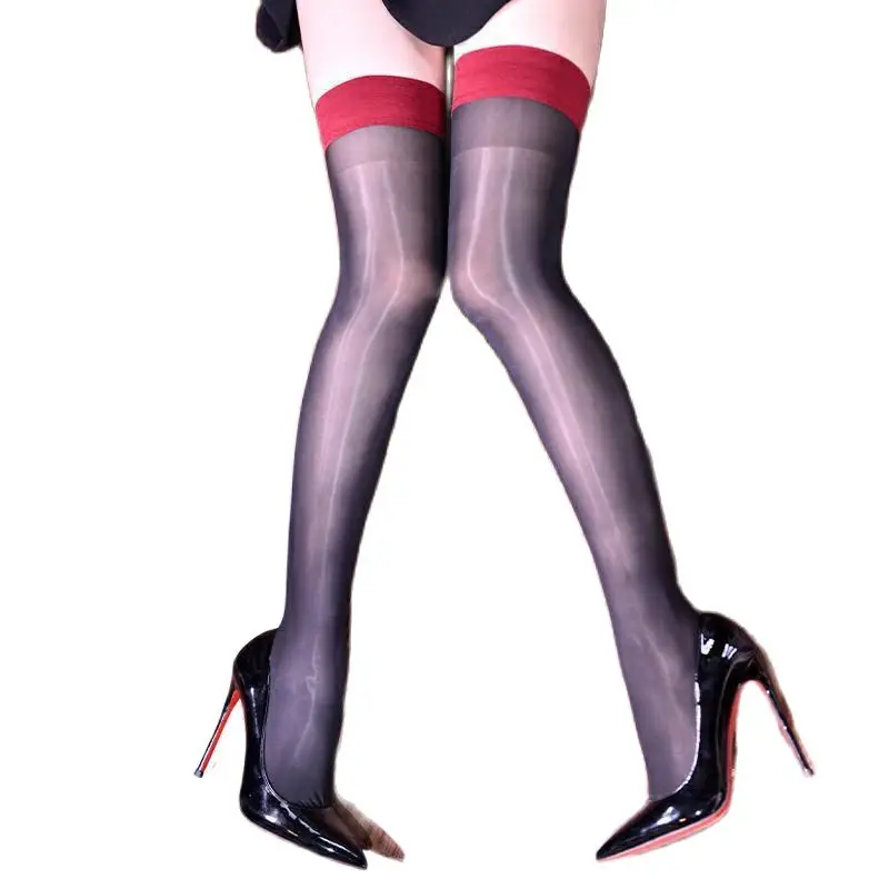 Женские сексуальные чулки, цветные, блестящие, Нескользящие Женские сексуальные чулки, цветные, блестящие, Нескользящие