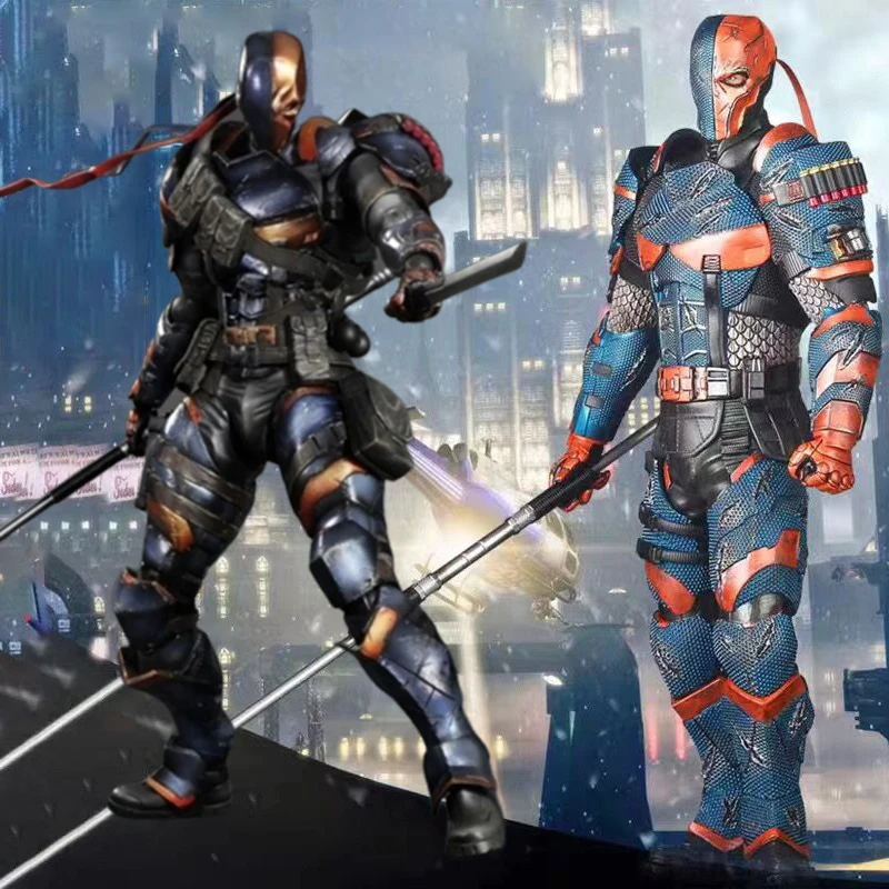 Anime Play Arts 27cm Charakter Deathstroke Pvc Action Figure Model Statue Decoration Collection Ornament Doll Toys Gift For Kid