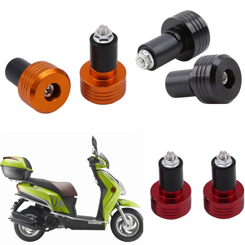 

New 2 pcs/ Set Motorcycle Handlebar Bar End Plug Grip Ends Cap Handlebar Scooter Grips Balance Plug
