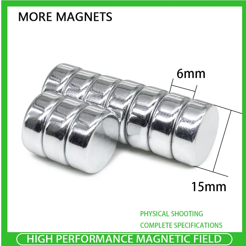 

5~50PCS 15x6mm Round Magnet Super Powerful Magnet 15mm x 6mm Rare Earth Neodymium Ultra Strong Magnets 15*6mm