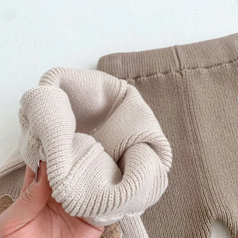 2023 весенне-осенний трикотаж детские штаны для новорожденных от 0 до 3 лет вязаные