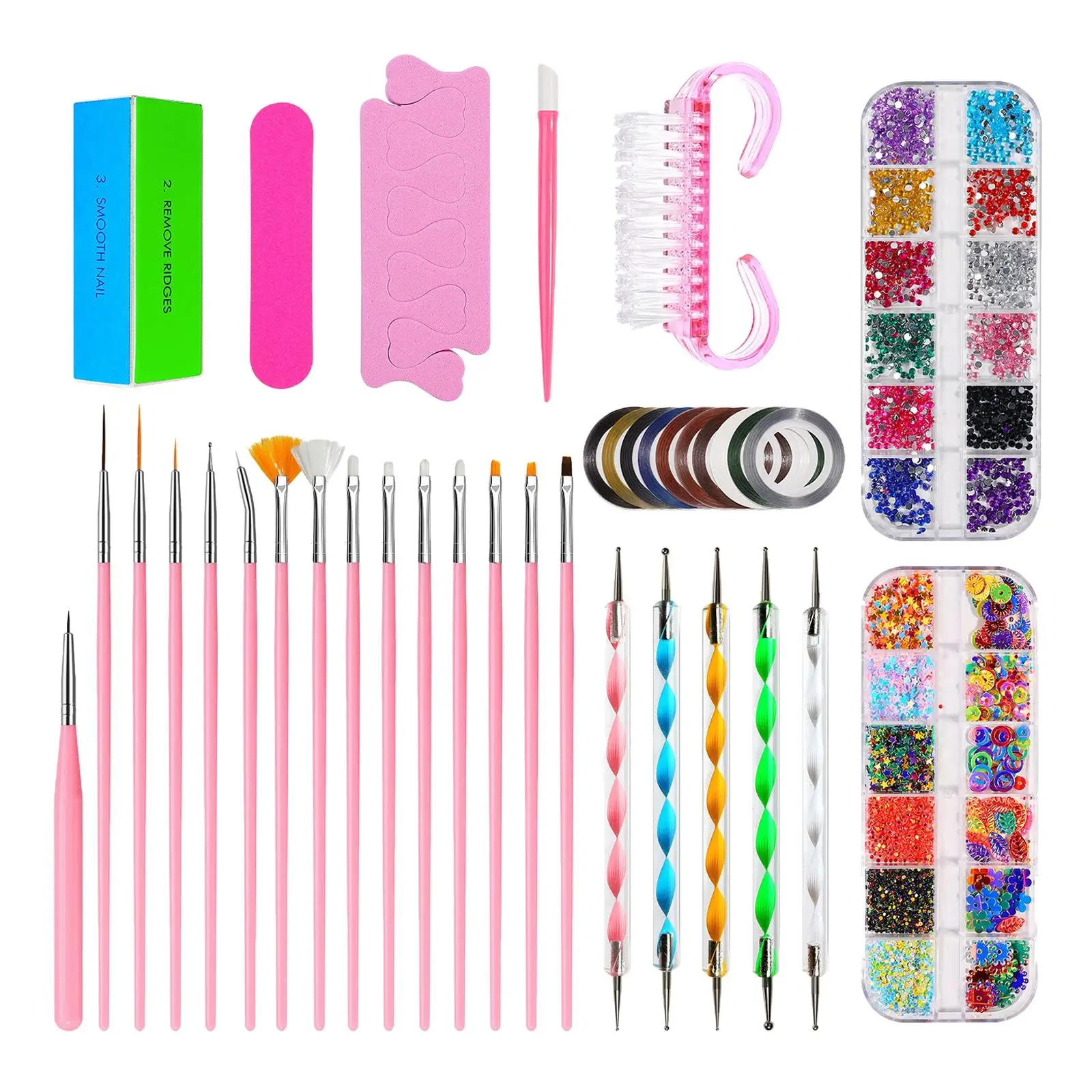 

Набор 3D кистей для дизайна ногтей, кисти для рисования, накладные ногти для начинающих салонов