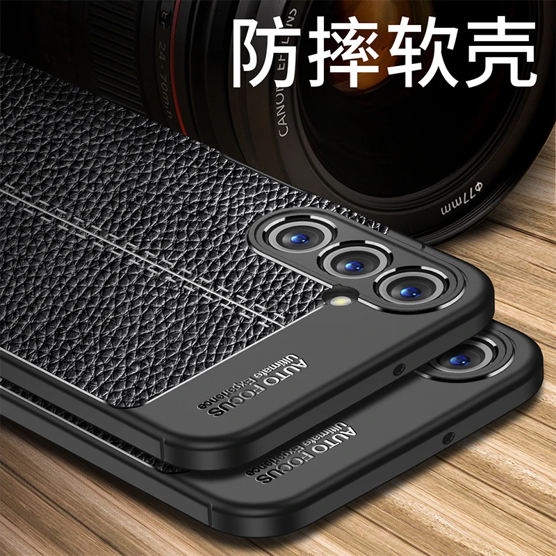 For Cover Samsung Galaxy A24 Case For Samsung A24 Capa Bumper Back Shockproof TPU Soft Leather For Fundas Samsung A 24 A24 Cover