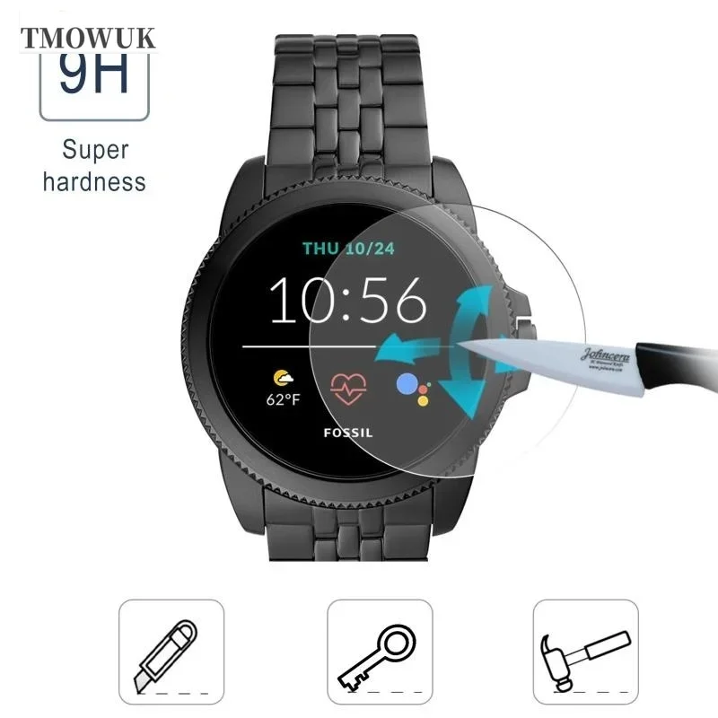 Фото Для FOSSIL Gen 5 5E 6 42MM 44MM - Защитное стекло для смарт-часов с твердостью 9H, устойчивое к царапинам, HD, ультратонкое, закаленное. №4