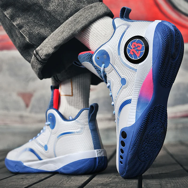 Brand Men Basketball Shoes High Top Thick Sole Sneakers Male Sport Shoes Zapatillas Hombre Mens Trainer Man Basketball Shoe 2023