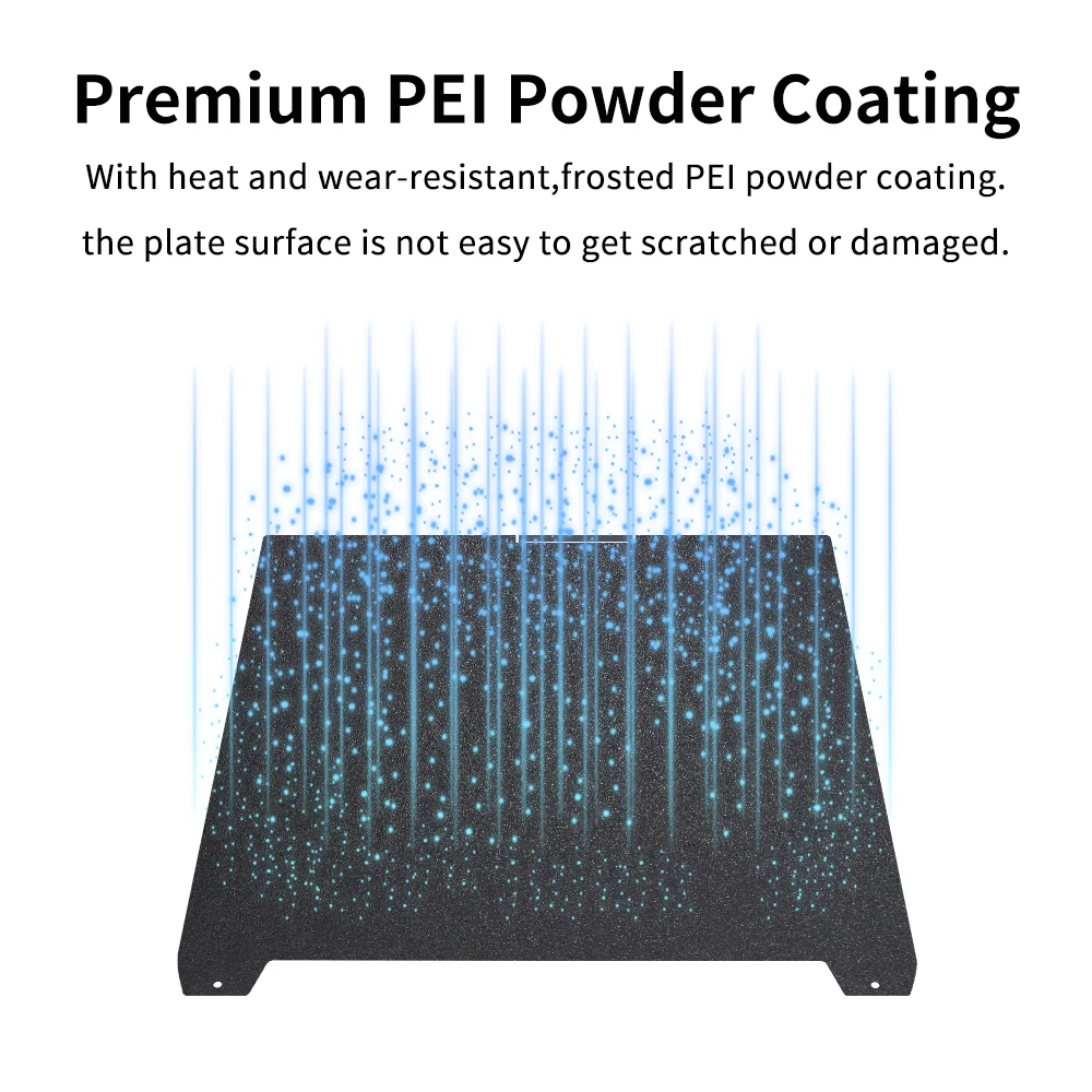 Для Creality K2 Plus Черная матовая конструкторная пластина PEI 370x370 мм Высокая прочность