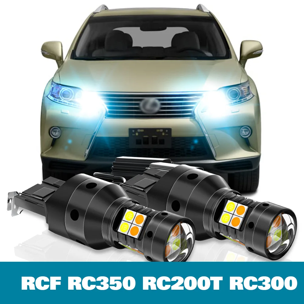 

2pcs LED Dual Mode Turn Signal+Daytime Running Light DRL For Lexus RC F RC350 RC200T RC300 Accessories 2015-2019 2016 2017 2018