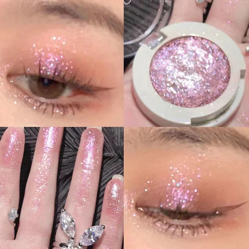 Палитра монохромных теней для век с блестящими бриллиантами блестящие тени