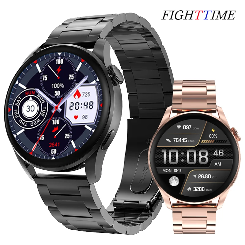 

FIGHTTIME Smart Watch Men Android Bluetooth Call Heart Rate Smart Watch Women Blood Oxygen ECG Smartwatch For Phone IOS Android