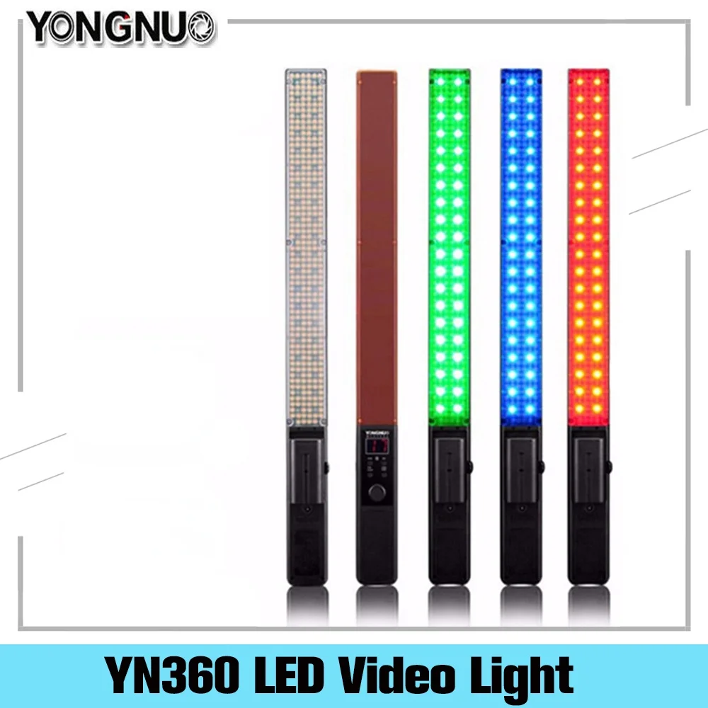 

YONGNUO YN360 Handheld LED Video Light Photography Light 3200k-5500k RGB Color Temperaturel
