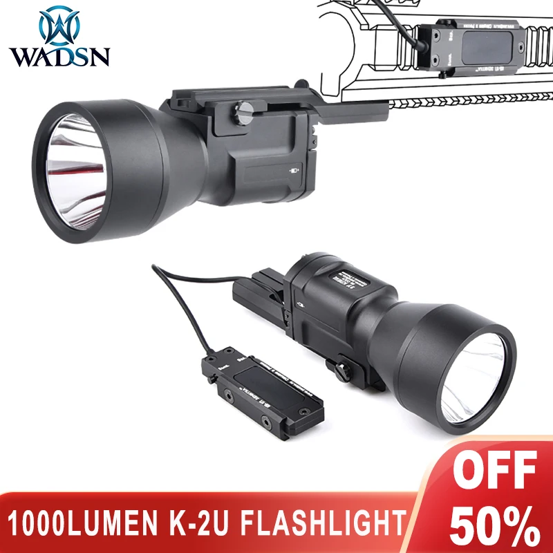 WADSN KLESCH-2U Flashlight 1000 lumen Zenit Tactical Weapon Scout Light Airsoft Hunting Lamp With Remote Switch Strobe