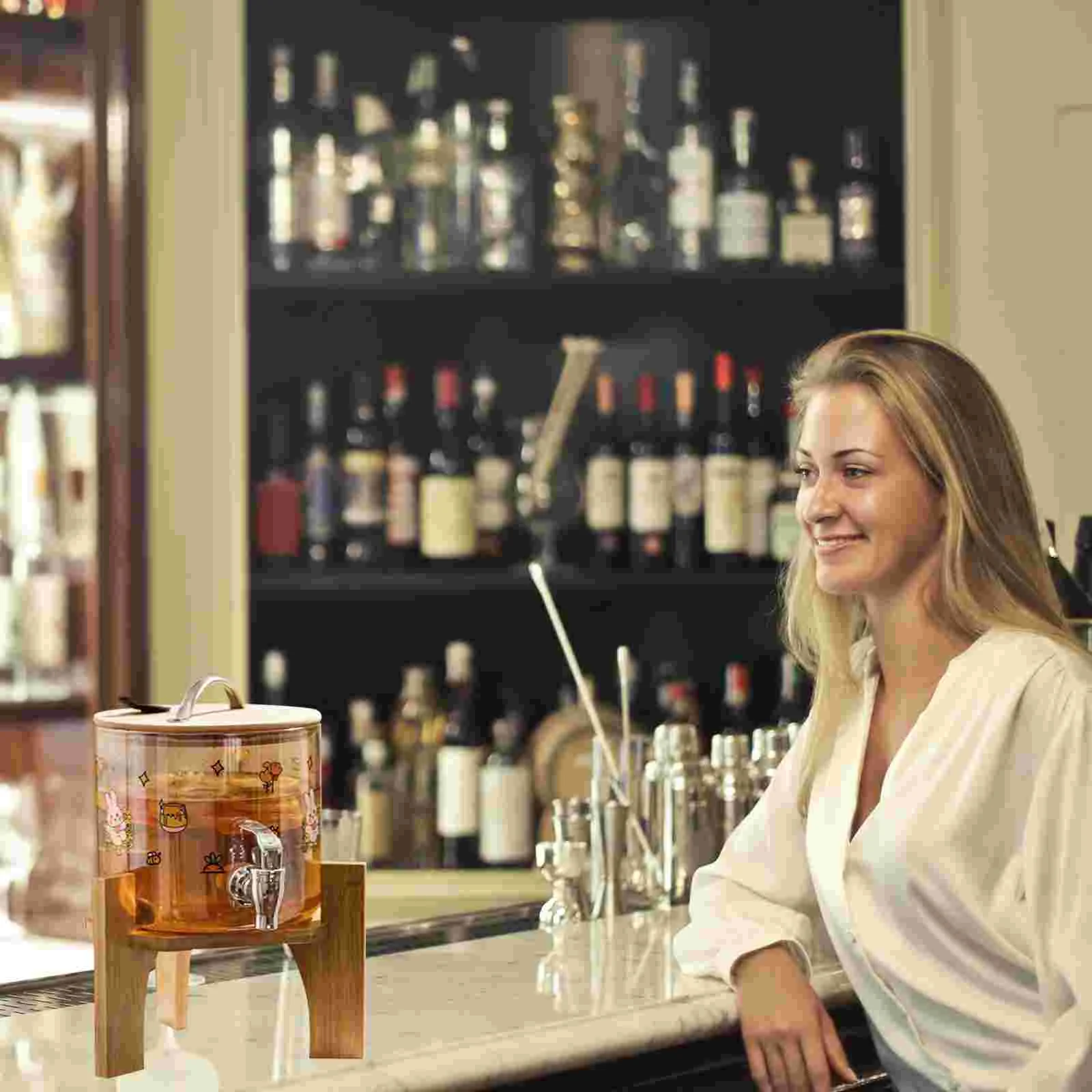 Бамбуковая подставка для напитков диспенсер ведро дисплей ваза пьедестал вода