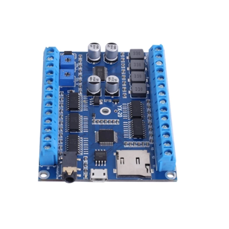 

Плата усилителя мощности голоса DC 6В-24В, 20-канальный низкоуровневый триггер, стерео 25 Вт x2 128 Мбит, музыкальный контроллер Next/Prev