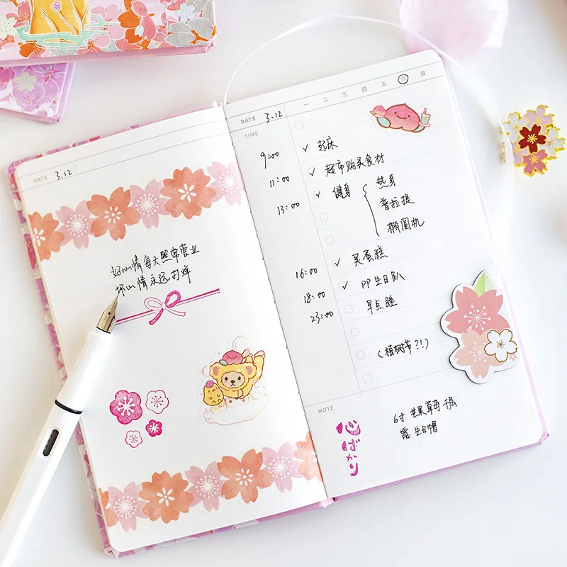 Yoofun 100 листов симпатичная Сакура Kawaii блокнот для записей не липкие блокноты
