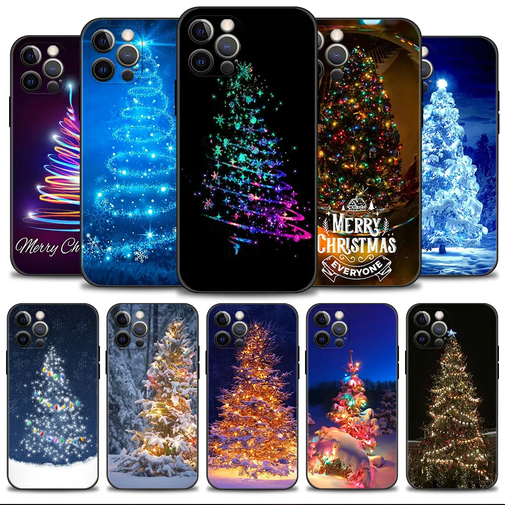 

Multiple Colors Merry Christmas Tree Cover For Apple iPhone 14 13 12 11 Pro Max 13 12 Mini XR X 7 8 6 6S Plus Case Shell Funda