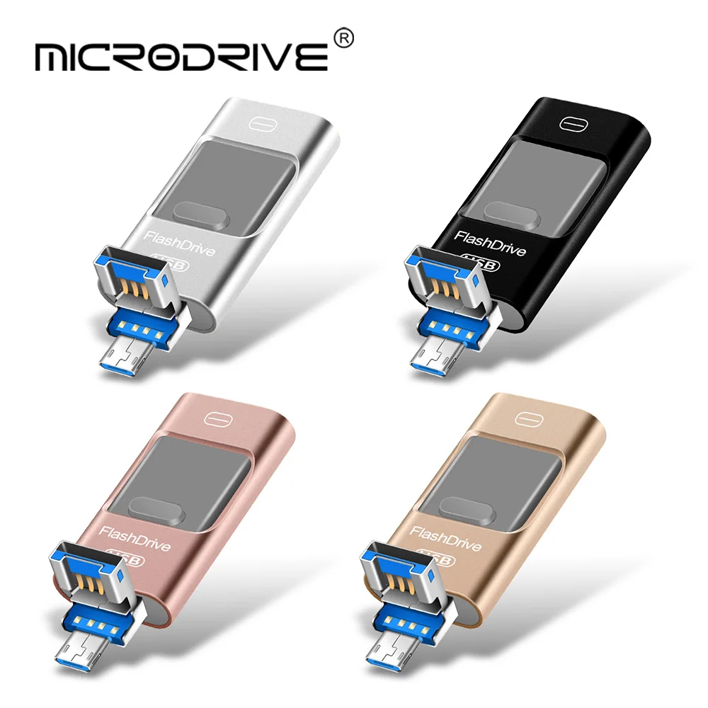 

Metal 3.0 Pendrive OTG 3 IN 1 USB Flash Drive 64GB 128GB 256GB 512GB Flash Drive Memory Stick USB Disk for Phone