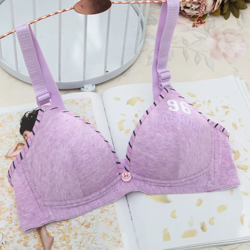 

3/4 Cups Girls Students Training Bras Young Girl Wire Free Adjustment Bra Kids Intimates Children Underwear Soft Students Bra