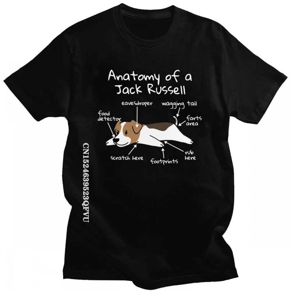 

Mens Anatomy Of A Jack Russell Terrier T Shirt Streetwear Men Cotton Tshirt Kawaii Dog Owner Tee Shirt Loose Fit Gothic