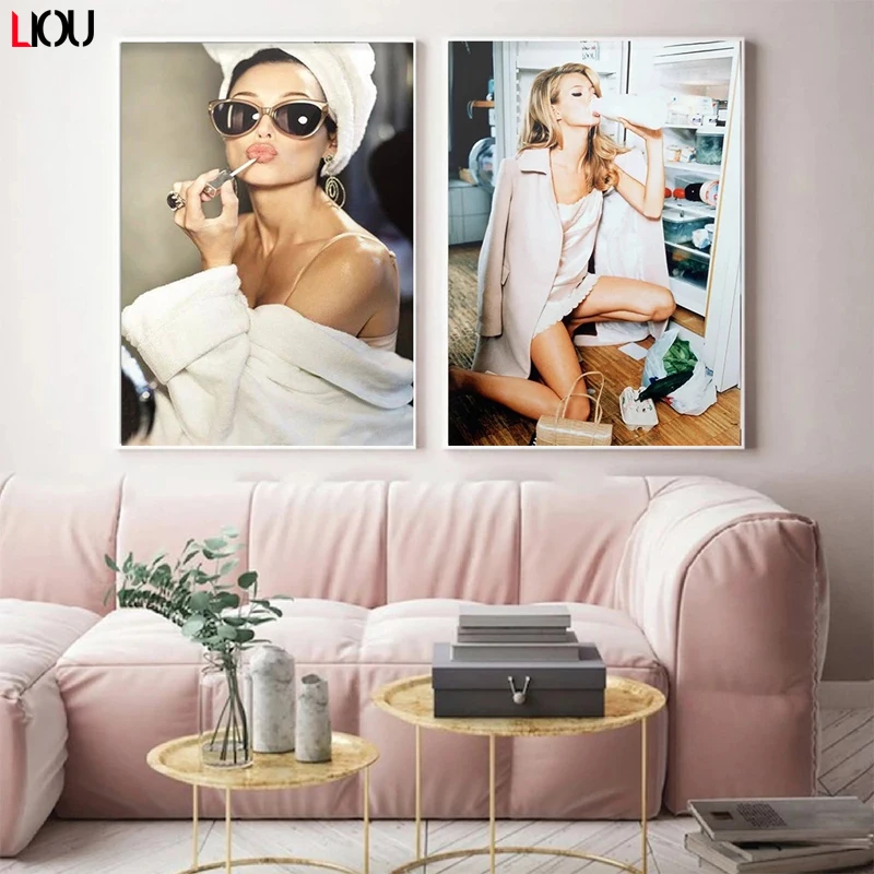 Kate Moss холст Paining настенное искусство модный сексуальный красивый супермодельный