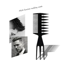 professional double side tooth combs fish bone shape hair brush barber hair dyeing cutting coloring brush man hairstyling tool