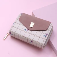 womens fashion wallet short buckle folding clutch purse ladies multi card card holder coin purse