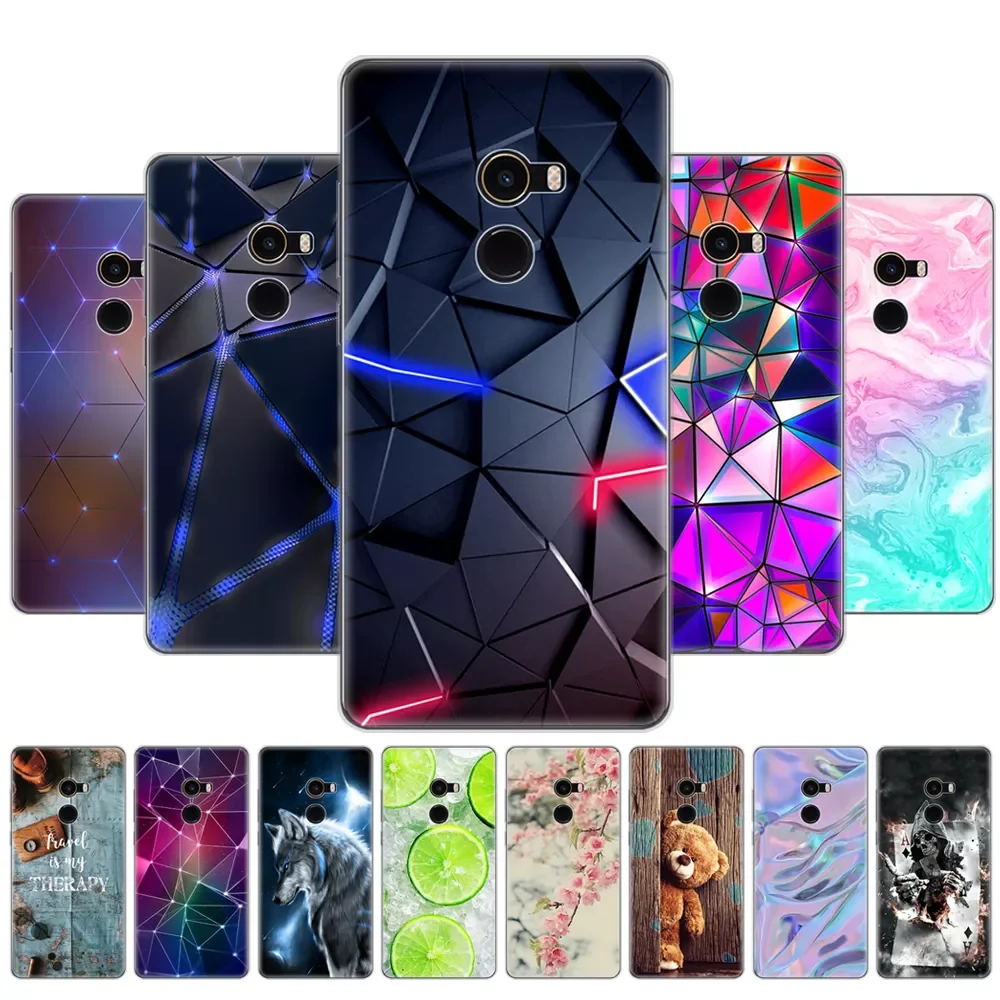 

Новый силиконовый чехол из ТПУ Для xiaomi Mix 2, чехол для xiaomi Mi Mix 2 Mix2, задняя крышка, защитный чехол с принтом, прозрачный чехол для телефона ca