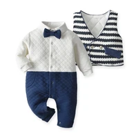 new boys clothings winter babys rompers baby boy outfit jacket romper 2 pcs bodysuits baby clothes home wear