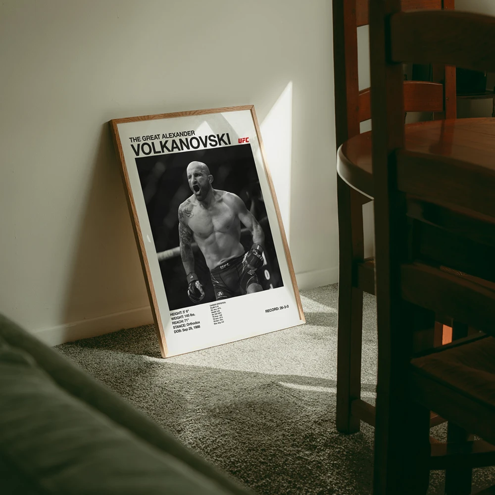 Современный стиль черно-белый U-ультимальный боевой чемпионат UFC плакат печать на