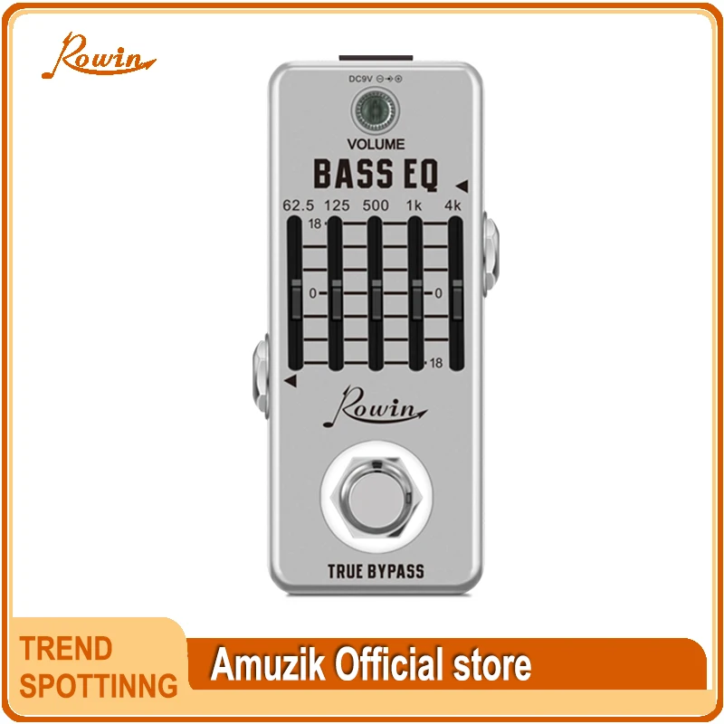 

Rowin(Lowin), реальный байпас, стандартная гитара, бас, EQ, Педальный эффект, 5 диапазонов с широким регулируемым диапазоном