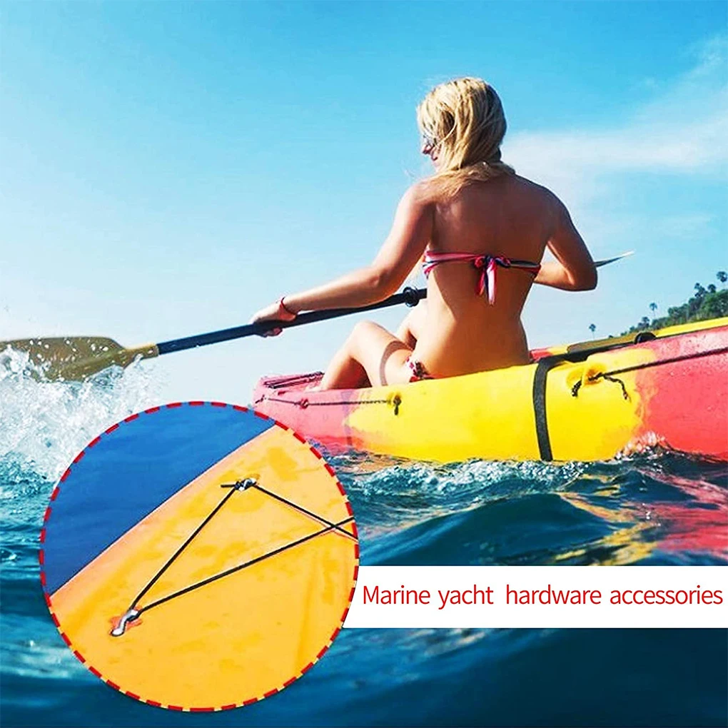 

16 Pieces Pad Eye Plate Stainless Steel Staple Ring Hooks with Screws Portable Ship Tie Down Hardware Accessories