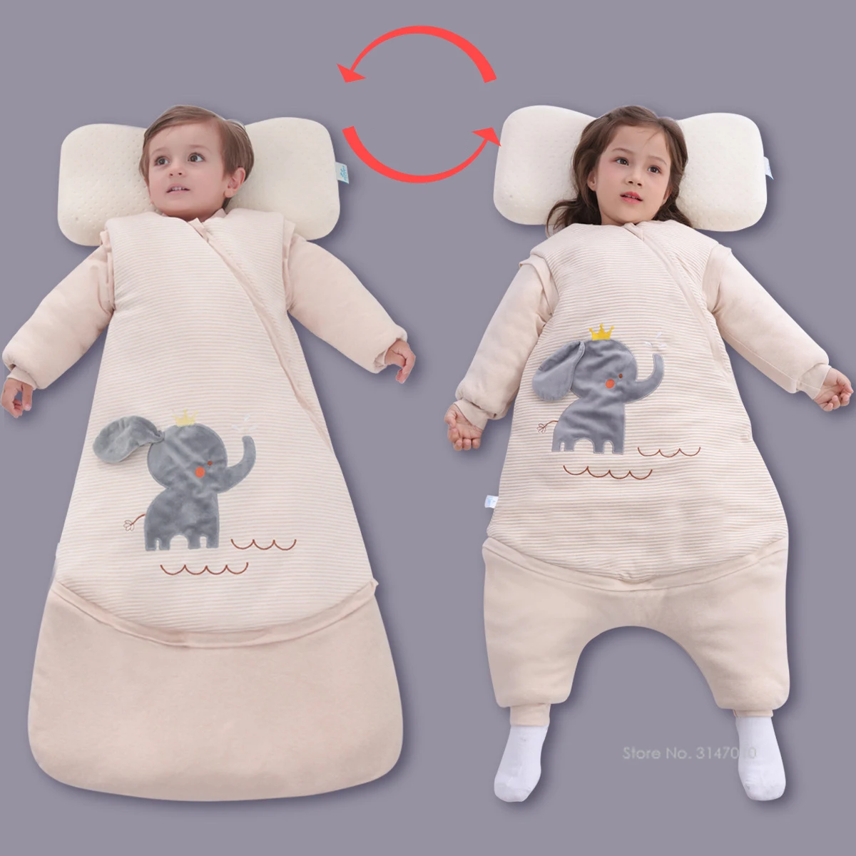 

3 In 1 Cotton Baby Sleeping Bag Envelope Newborn Sleep Sack SwaddleCotton Thicken Cocoon for Baby 0-6 Years Old Bedding Quilt