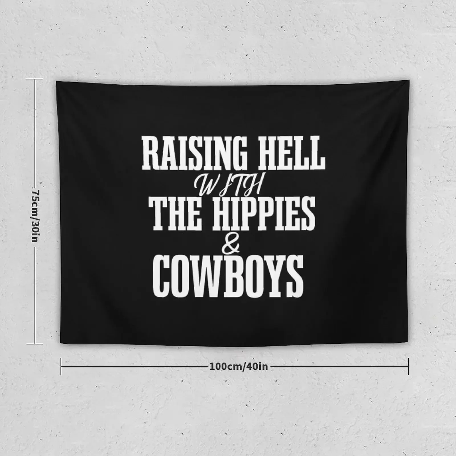 Raising Hell With the Hippies and Cowboys SHIRT Коди Джинкс тур Гобелен Декоративные картины Аниме