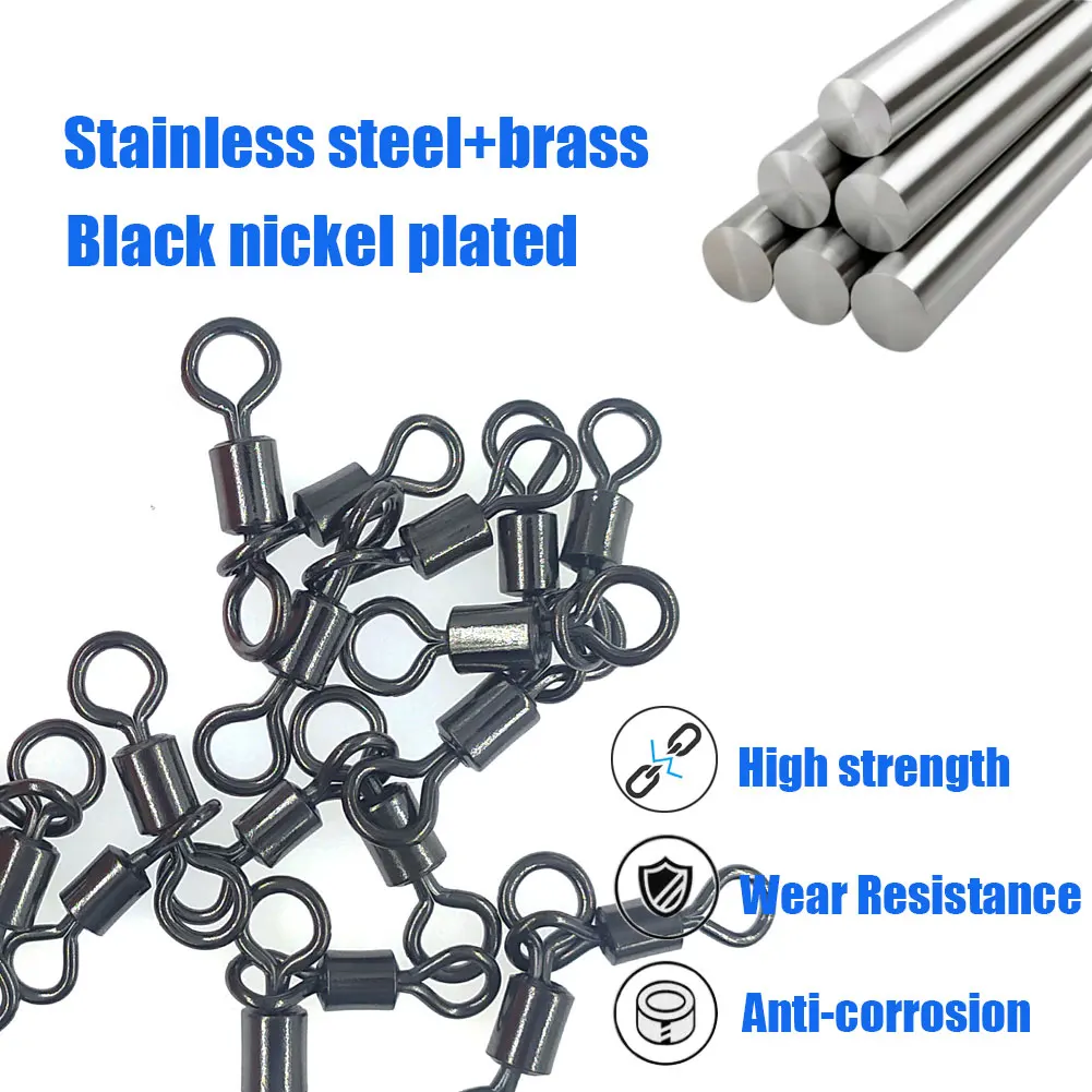 100/200/500 шт. 3-сторонние вертлюги для рыбалки перекрестные морской на окуня ствола