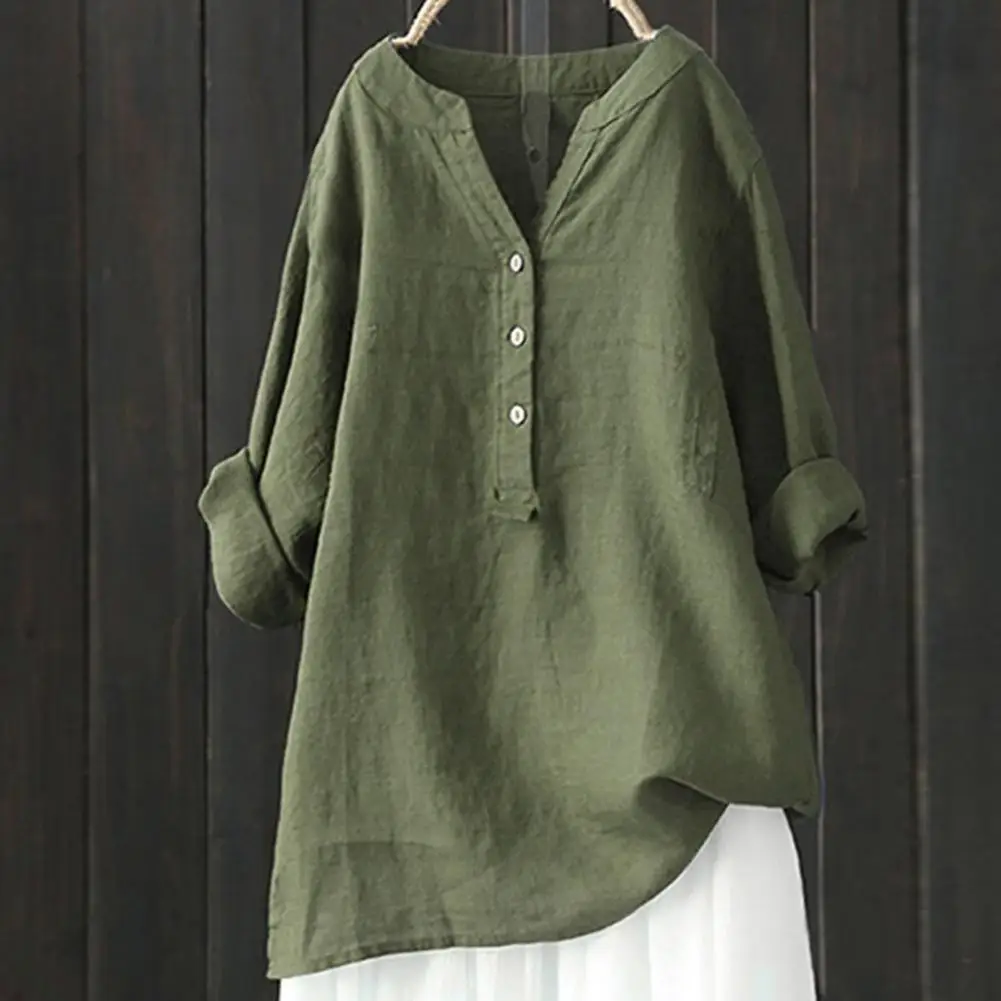 

Рубашка женская оверсайз с длинным рукавом, стильная удобная блузка в стиле ретро, дышащая повседневная одежда