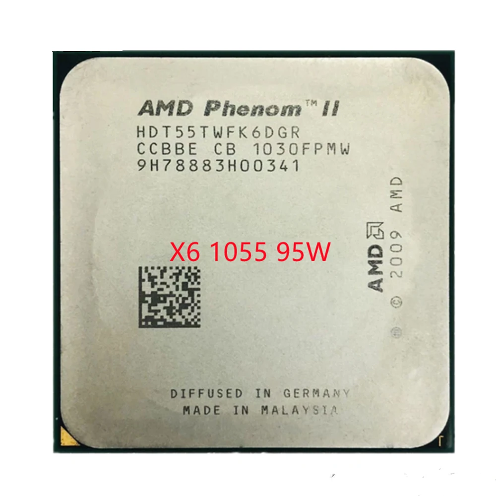

AMD Phenom II X6 1055T CPU Processor Six-Core (2.8Ghz/ 6M /95W ) Socket AM3 AM2+ 938 pin