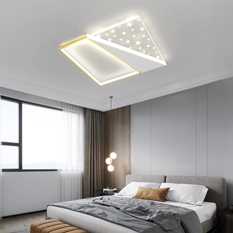 Modern Minimalist Bedroom Ceiling Lights Nordic Creative Star Crystal Chandelier Book Living Room Recessed Led Lighting Lamps