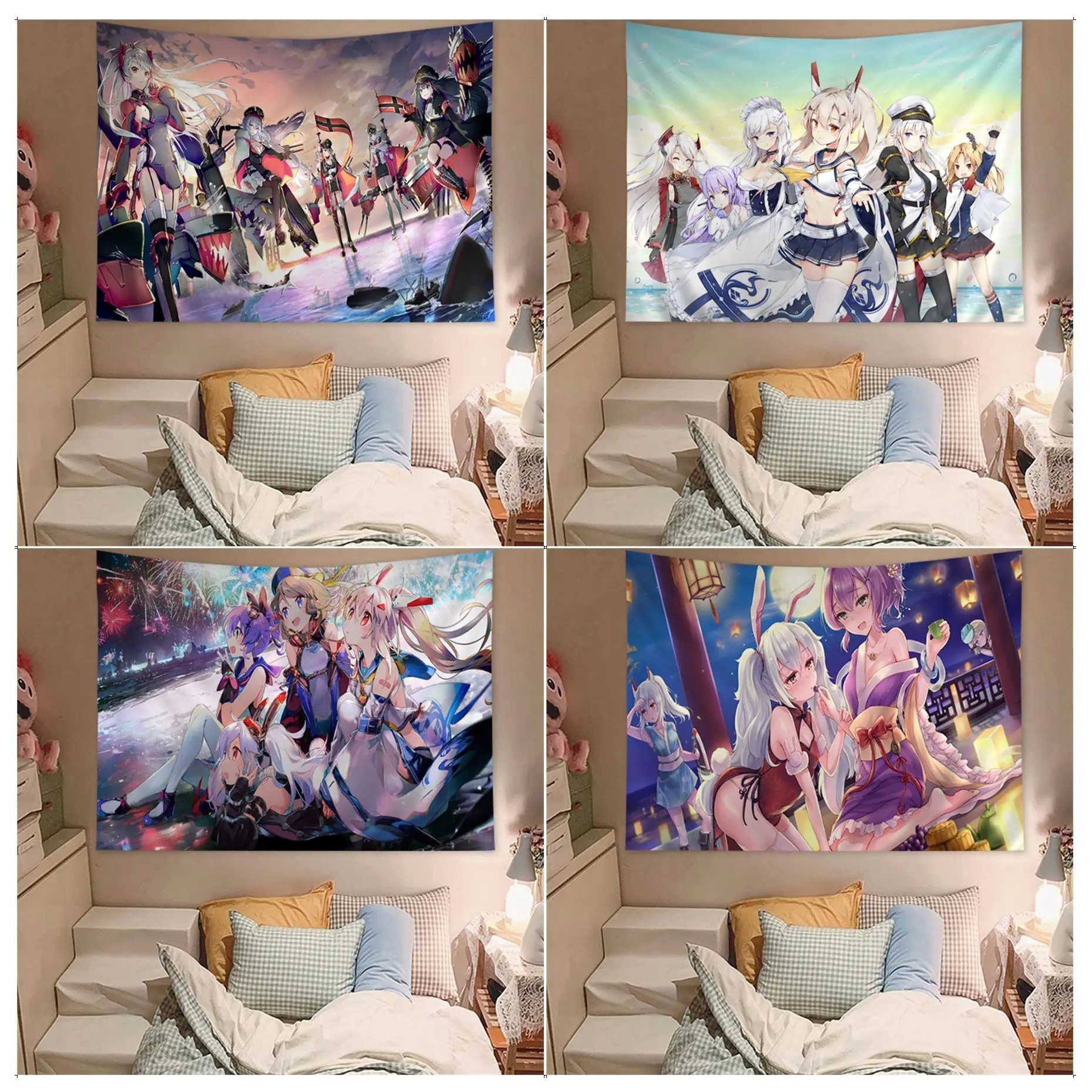 

Azur Lane DIY Wall Tapestry Hippie Flower Wall Carpets Dorm Decor Wall Art Decor