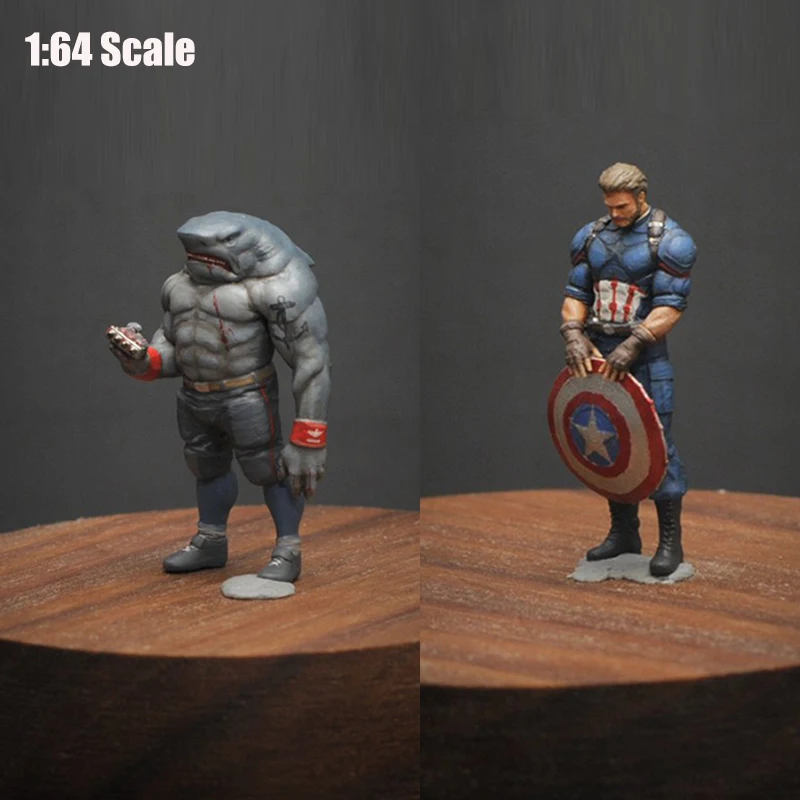 

Фигурка из смолы 1:64, капитан США, Классический человек, демонстрационный продукт, художественные подарки, куклы ручной работы