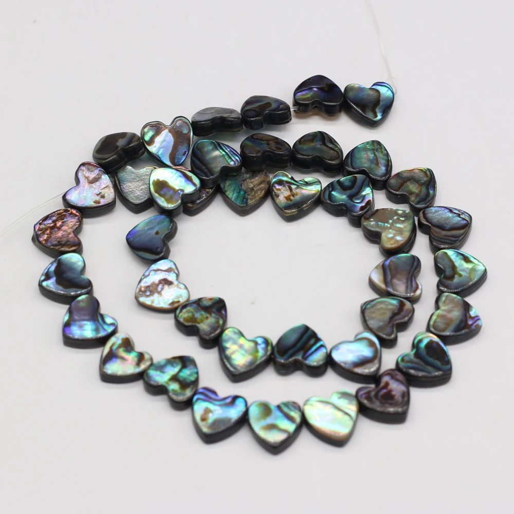 

Natural Abalone Shells Love Heart Beaded 10mm For Jewelry Making DIY Necklace Bracelet Earring Accessories Charm Gift Party 5pcS