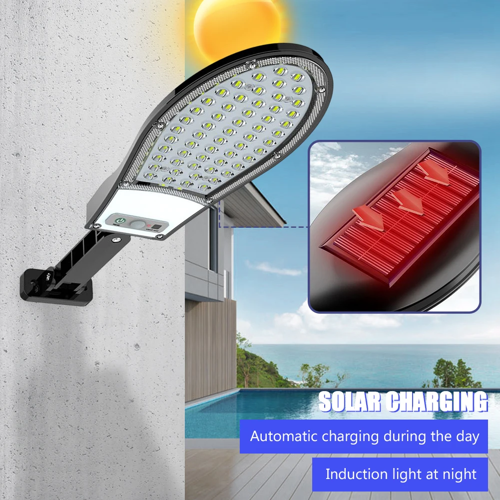 LED Solar Wall Lights Outdoor Street Lamp Lighting Body Induction Multi-Shift Switch Motion Sensor for Garden Patio Path Yard
