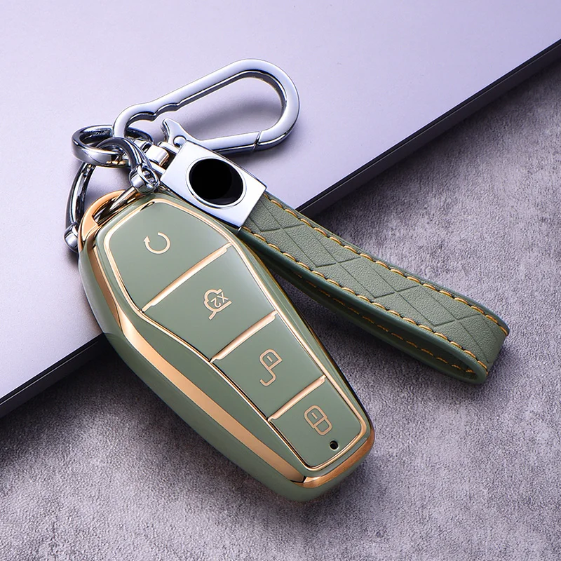 Мягкий ТПУ чехол для автомобильного ключа 2022 BYD Dolphin Seal Han EV DM-i 2021 юаней Pro