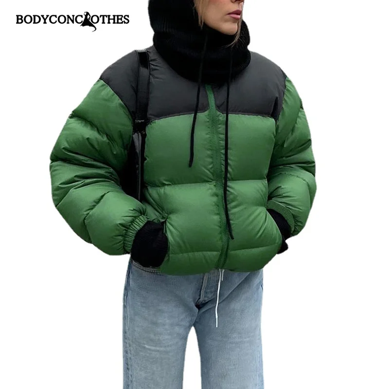 Brand Warm Thick Demi-season Women's Winter Coats Puffer Down Jacket for Women Parkas Cotton Female Clothing Green Winter 2022