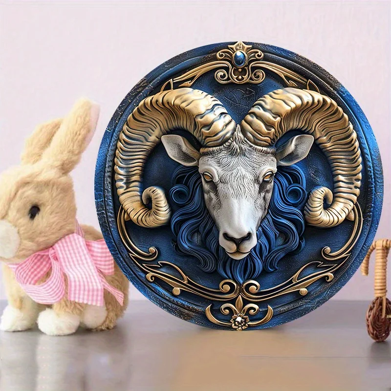 Алюминиевый Настенный декор со знаками Зодиака ОЗУ круглый металлический знак