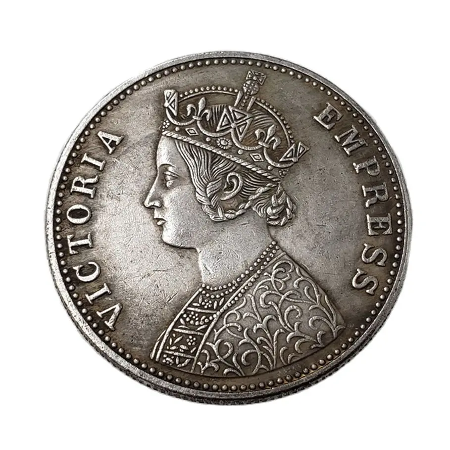 Памятная монета из Индии, коллекция императрий Виктория, сувениры из одной рупии в штате Альвар, украшение для дома, поделки, украшения, подарочная монета Памятная монета из Индии, коллекция императрий Виктория, сувениры из одной рупии в штате Альвар, украшение для дома, поделки, украшения, подарочная монета