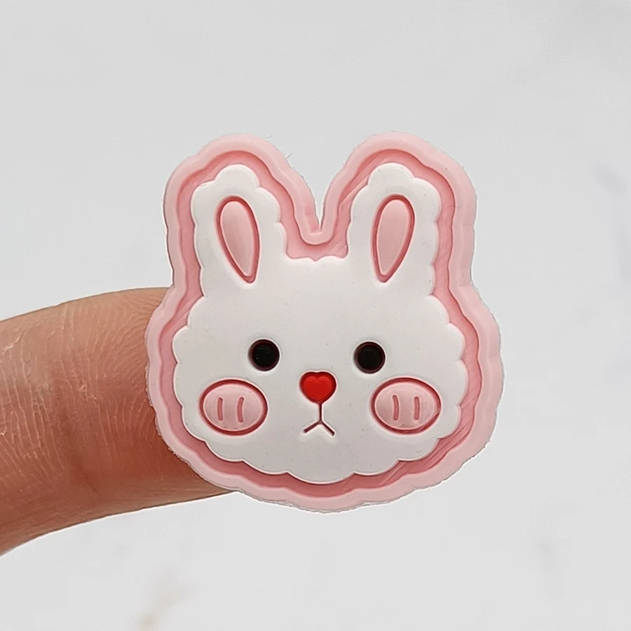 Dropshipping 1pc Cute Button Animal Shoe Charms Rabbit Frog Bear Shoe Accessories Buckle Decoration Fit Croc Jibz Kids Xmas Gift